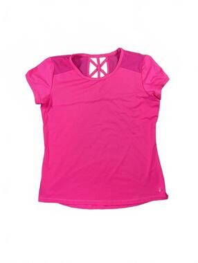 Fila Sport Tru-Dry Women's Lattice Back Pink Activewear Top - Size Large